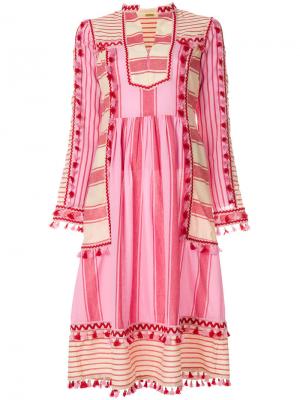 Платье в полоску с кисточками Dodo Bar Or. Цвет: розовый и фиолетовый