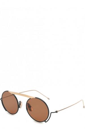 Солнцезащитные очки Thom Browne. Цвет: черный