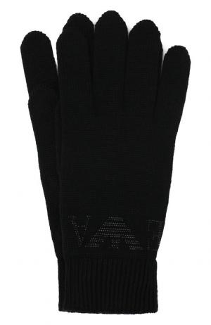 Шерстяные перчатки Emporio Armani. Цвет: черный