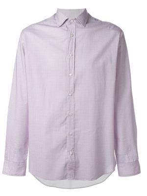 Рубашка с мелким узором Etro. Цвет: розовый и фиолетовый