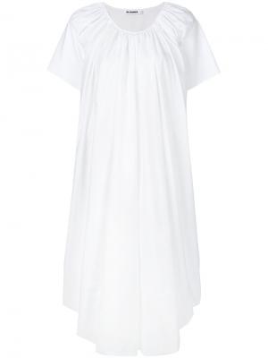 Платье свободного кроя Jil Sander. Цвет: белый
