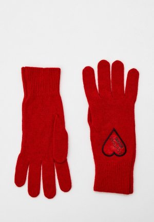 Перчатки Boutique Moschino. Цвет: красный