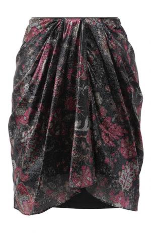 Шелковая мини-юбка с принтом Isabel Marant. Цвет: разноцветный