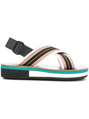 Crossover strap sandals Marni. Цвет: многоцветный