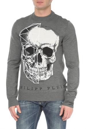 Пуловер Philipp Plein. Цвет: серый