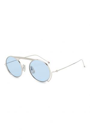 Солнцезащитные очки Thom Browne. Цвет: серебряный