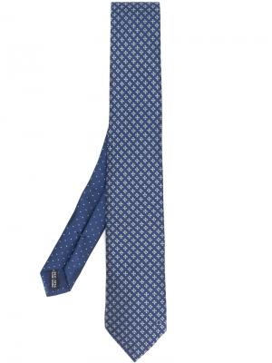 Жаккардовый галстук Salvatore Ferragamo. Цвет: синий