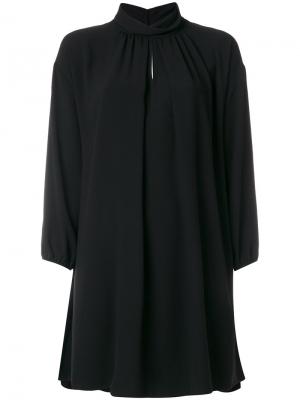 Короткое платье с отворотной горловиной Boutique Moschino. Цвет: чёрный