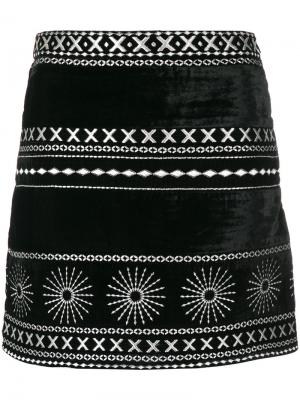 Мини-юбка с принтом Dodo Bar Or. Цвет: чёрный
