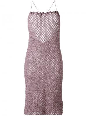 Трикотажное платье на бретельках Vivienne Westwood Red Label. Цвет: розовый и фиолетовый