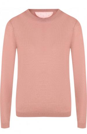 Однотонный пуловер из смеси кашемира и шелка REDVALENTINO. Цвет: розовый
