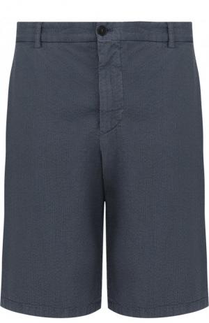 Хлопковые шорты свободного кроя Giorgio Armani. Цвет: светло-серый