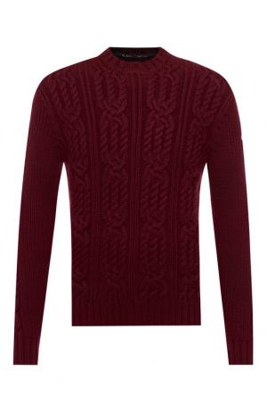 Шерстяной свитер фактурной вязки Paul&Shark. Цвет: бордовый
