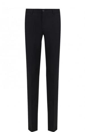 Шерстяные брюки прямого кроя Dolce & Gabbana. Цвет: темно-синий