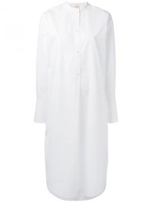 Платье-рубашка с закругленным подолом Ports 1961. Цвет: белый