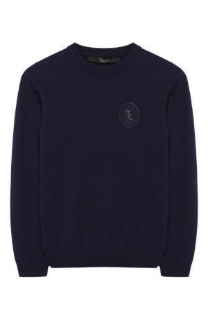Однотонный пуловер Billionaire. Цвет: синий