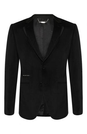 Однобортный пиджак с декоративной отделкой Philipp Plein. Цвет: черный