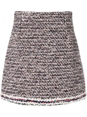 Трикотажная юбка мини Moncler Gamme Rouge. Цвет: многоцветный