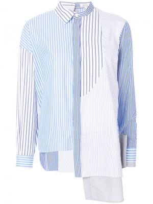 Асимметричная рубашка Enföld. Цвет: синий