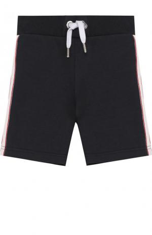 Хлопковые шорты с лампасами Givenchy. Цвет: темно-синий