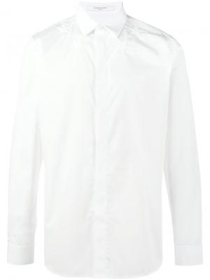 Рубашка с длинными рукавами и вышитыми звездами Givenchy. Цвет: белый