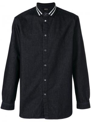 Джинсовая рубашка с длинными рукавами Nº21. Цвет: чёрный