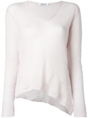Блузка с V-образным вырезом Lamberto Losani. Цвет: розовый и фиолетовый