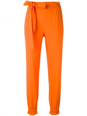 Зауженные брюки с эластичными манжетами MSGM. Цвет: жёлтый и оранжевый