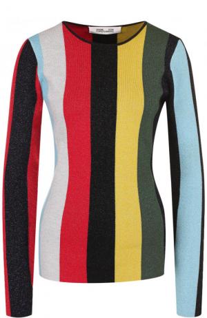 Вязаный пуловер в полоску с круглым вырезом Diane Von Furstenberg. Цвет: разноцветный