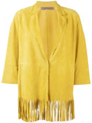 Пиджак с бахромой Irene Simonetta Ravizza. Цвет: жёлтый и оранжевый