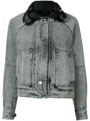 Джинсовая куртка с линялым эффектом Saint Laurent. Цвет: чёрный