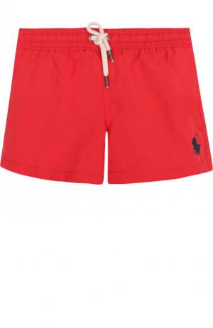 Плавки-шорты с логотипом бренда Polo Ralph Lauren. Цвет: красный
