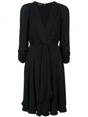 Платье с драпировкой Giorgio Armani. Цвет: чёрный