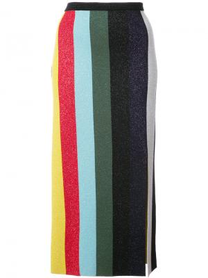 Юбка-карандаш в полоску Dvf Diane Von Furstenberg. Цвет: многоцветный