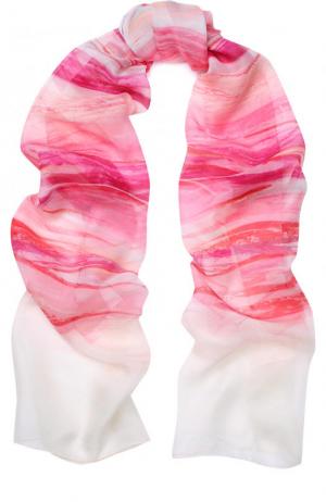 Шелковый шарф с принтом St. John. Цвет: разноцветный