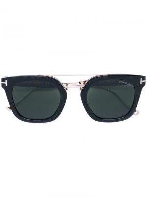 Квадратные солнцезащитные очки Tom Ford Eyewear. Цвет: чёрный