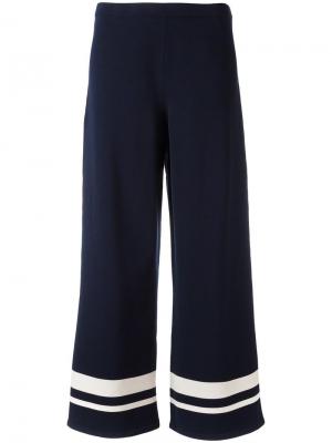 Полосатые широкие брюки  S Max Mara 'S. Цвет: синий