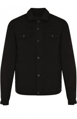 Джинсовая куртка на пуговицах RTA. Цвет: черный