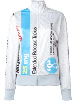 Спортивная куртка с принтом pill packet Moschino. Цвет: многоцветный