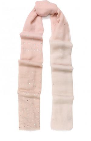 Шерстяной шарф с отделкой из страз Vintage Shades. Цвет: светло-розовый
