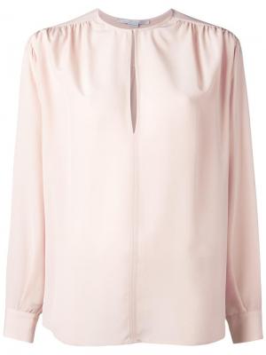 Рубашка с прорезью спереди Stella McCartney. Цвет: розовый и фиолетовый