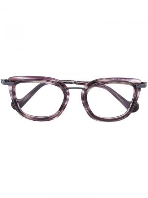 Очки в квадратной оправе Moncler Eyewear. Цвет: коричневый