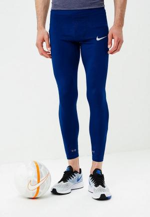 Тайтсы Nike. Цвет: синий
