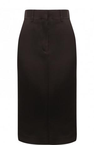 Однотонная юбка-карандаш CALVIN KLEIN 205W39NYC. Цвет: черный