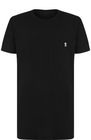 Хлопковая футболка с принтом 11 by Boris Bidjan Saberi. Цвет: черный