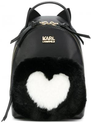Маленький рюкзак K/Love Karl Lagerfeld. Цвет: чёрный