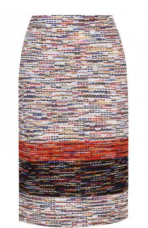 Твидовая юбка-карандаш St. John. Цвет: красный