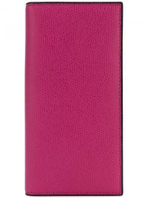 Бумажник-визитница Valextra. Цвет: розовый и фиолетовый