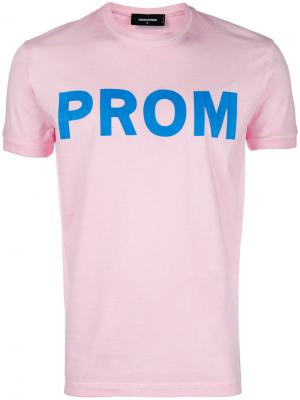 Prom print T-shirt Dsquared2. Цвет: розовый и фиолетовый