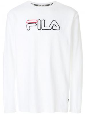 Толстовка с вышитым логотипом Fila. Цвет: белый
